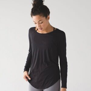 Lululemon Locarno LS Black Long Sleeve Women's Top
